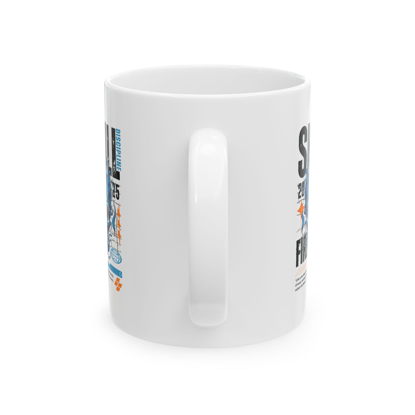 Flaming Fury Skull Ceramic Mug
