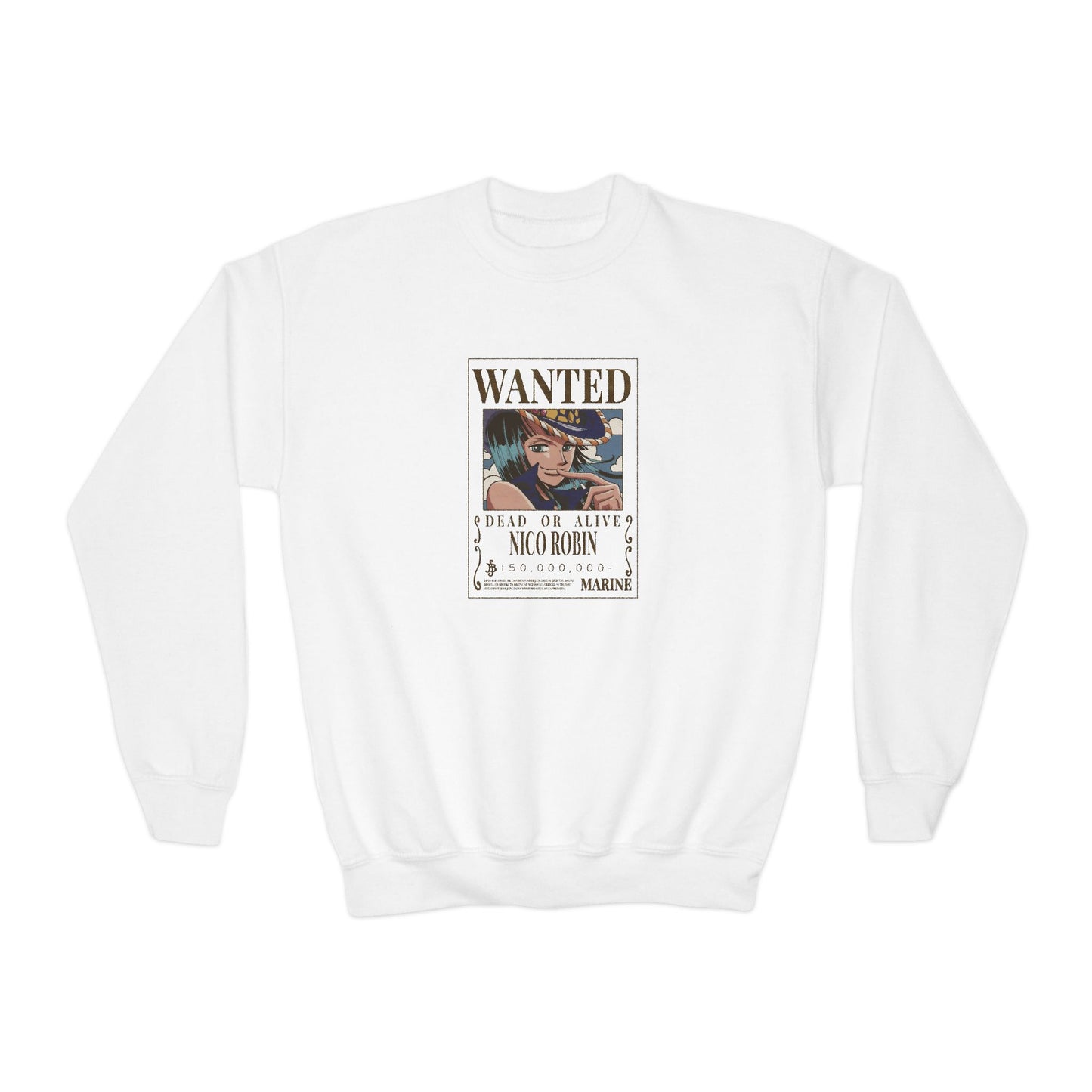 One Piece Wanted Nico Robin Youth Sweatshirt