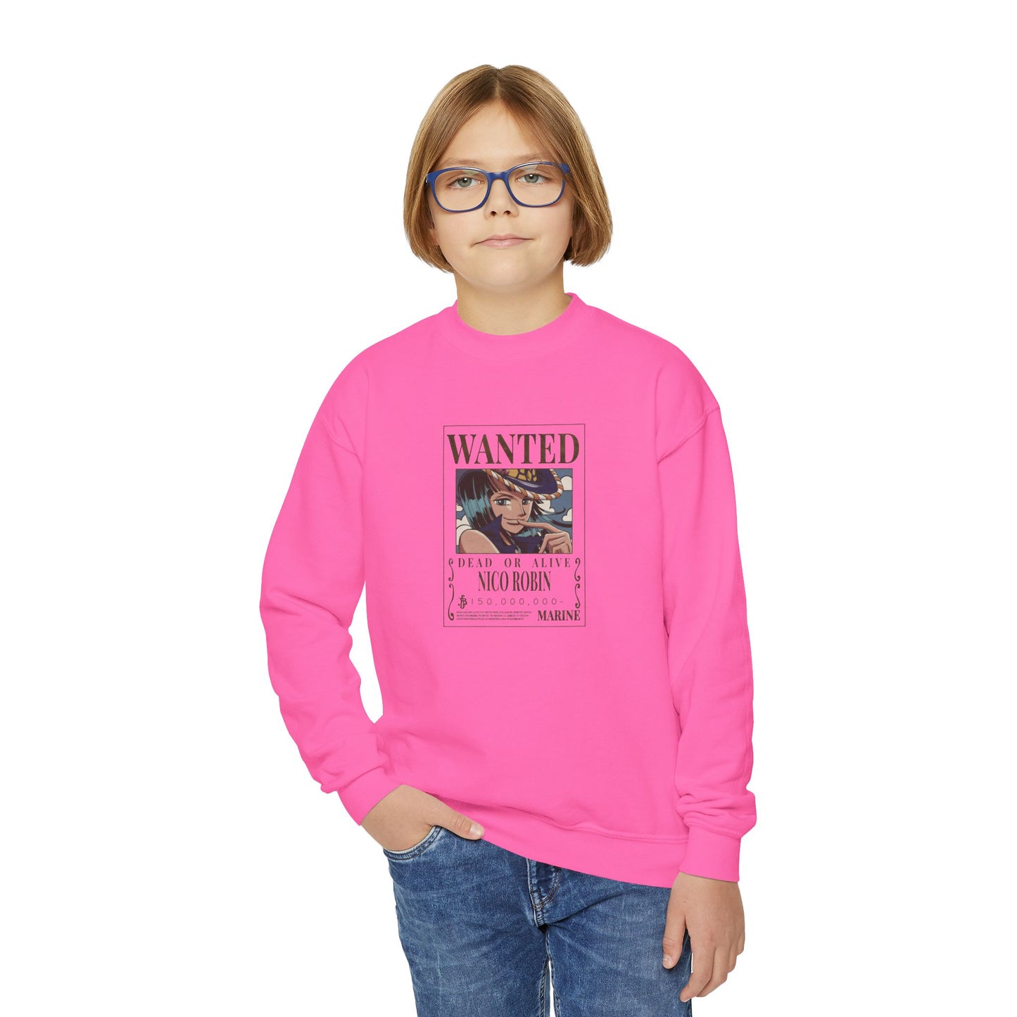One Piece Wanted Nico Robin Youth Sweatshirt
