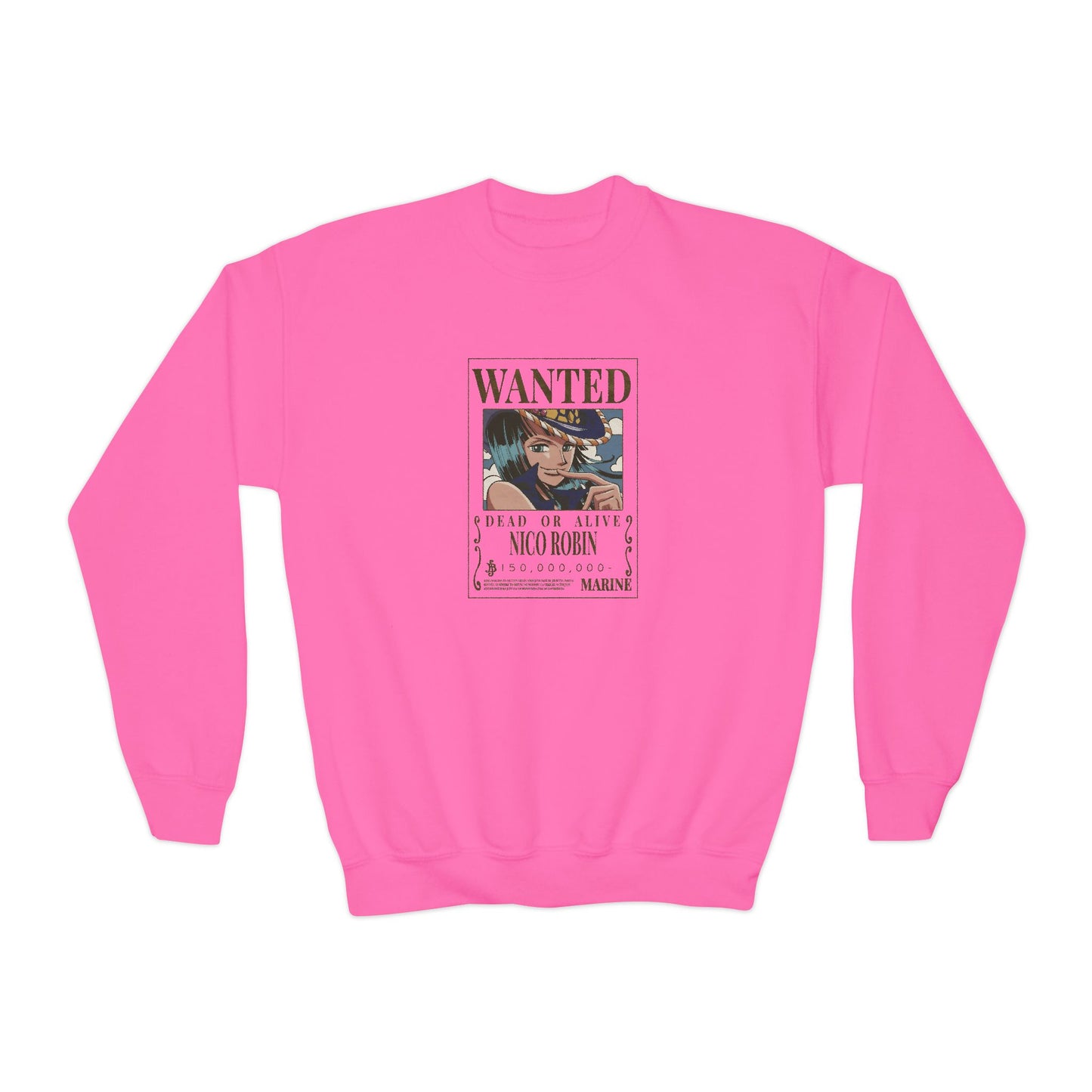 One Piece Wanted Nico Robin Youth Sweatshirt