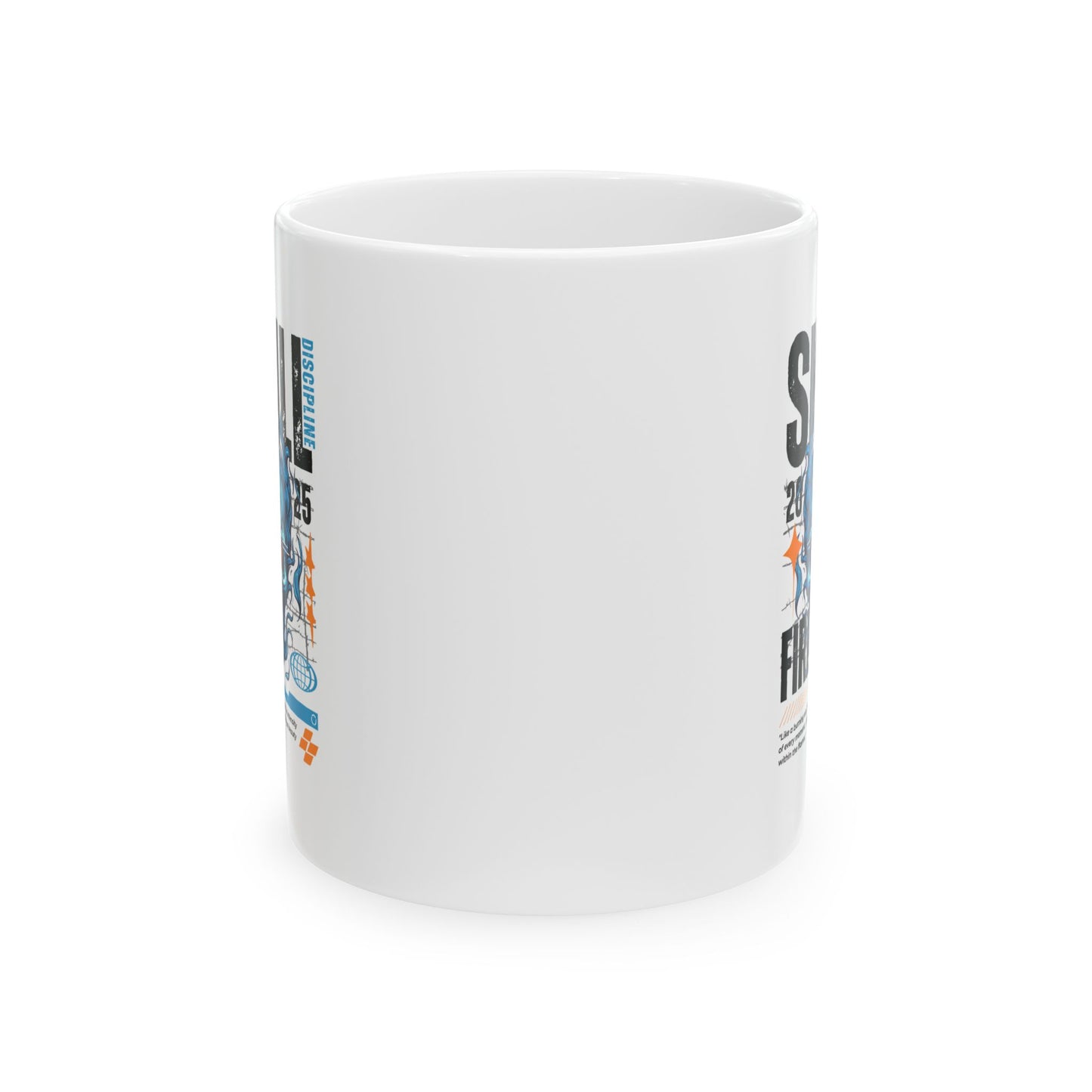 Flaming Fury Skull Ceramic Mug