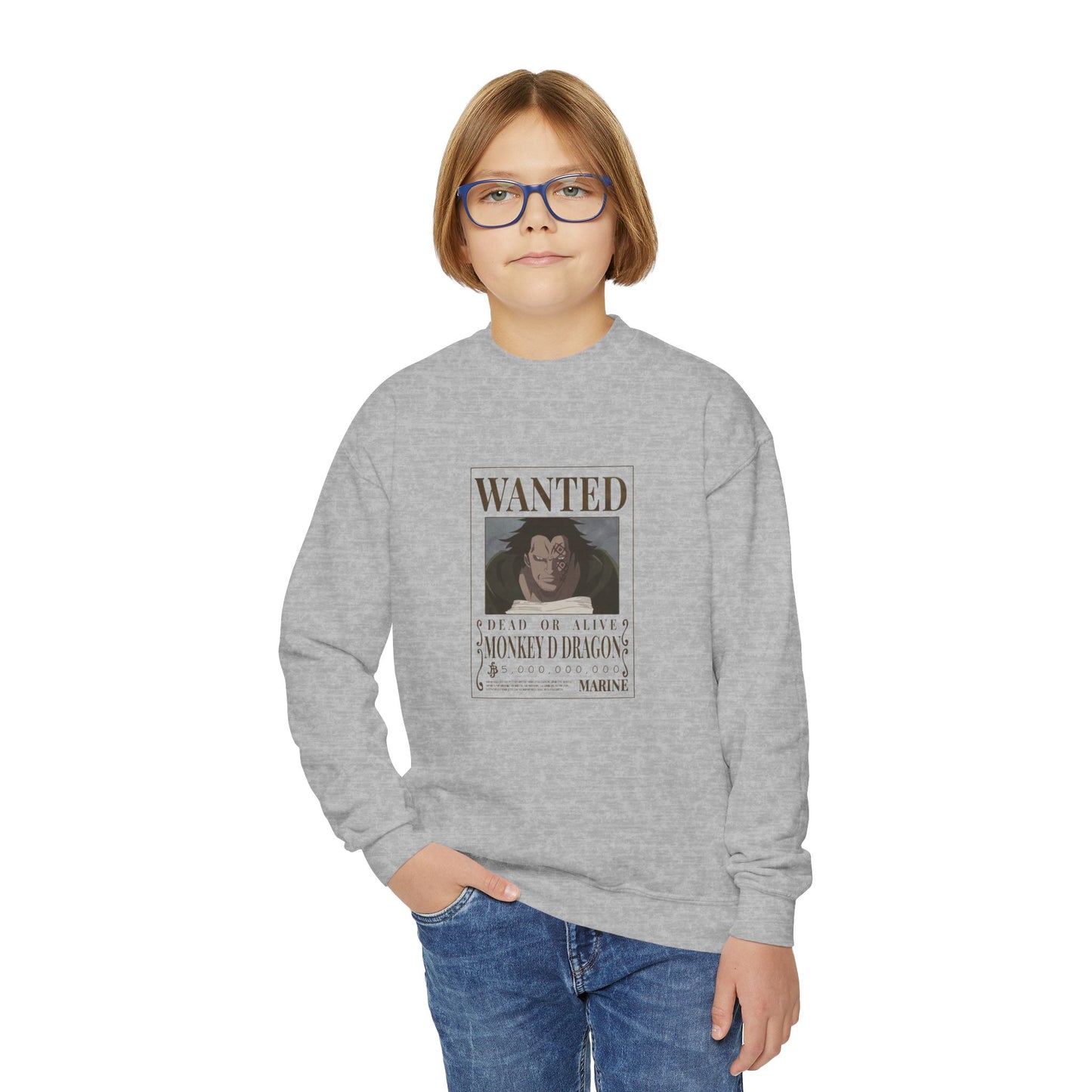 One Piece Wanted Monkey D Dragon Youth Sweatshirt