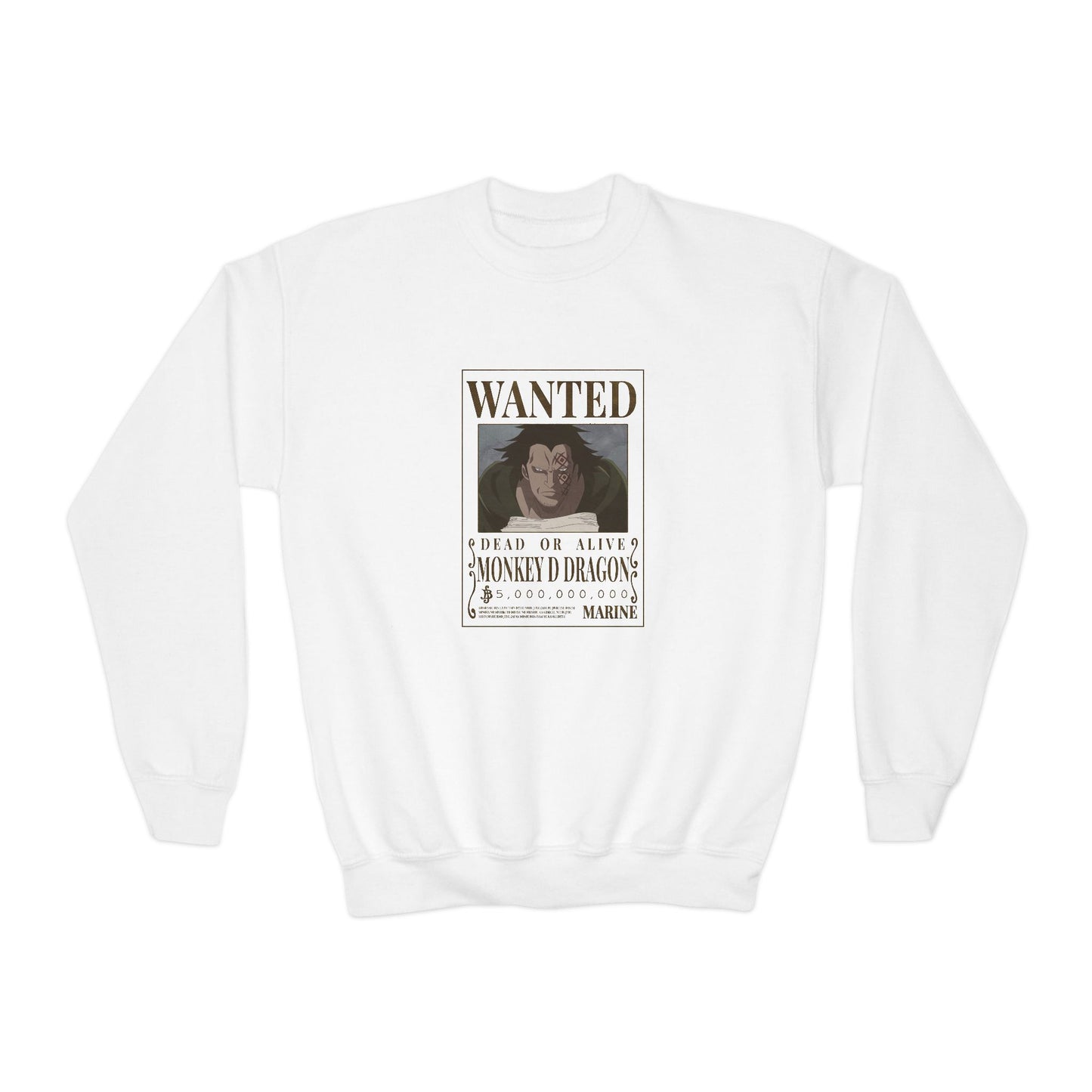 One Piece Wanted Monkey D Dragon Youth Sweatshirt