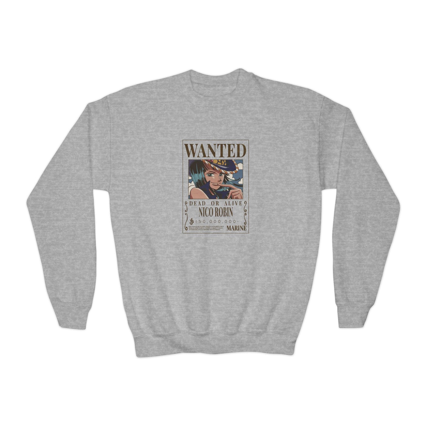 One Piece Wanted Nico Robin Youth Sweatshirt