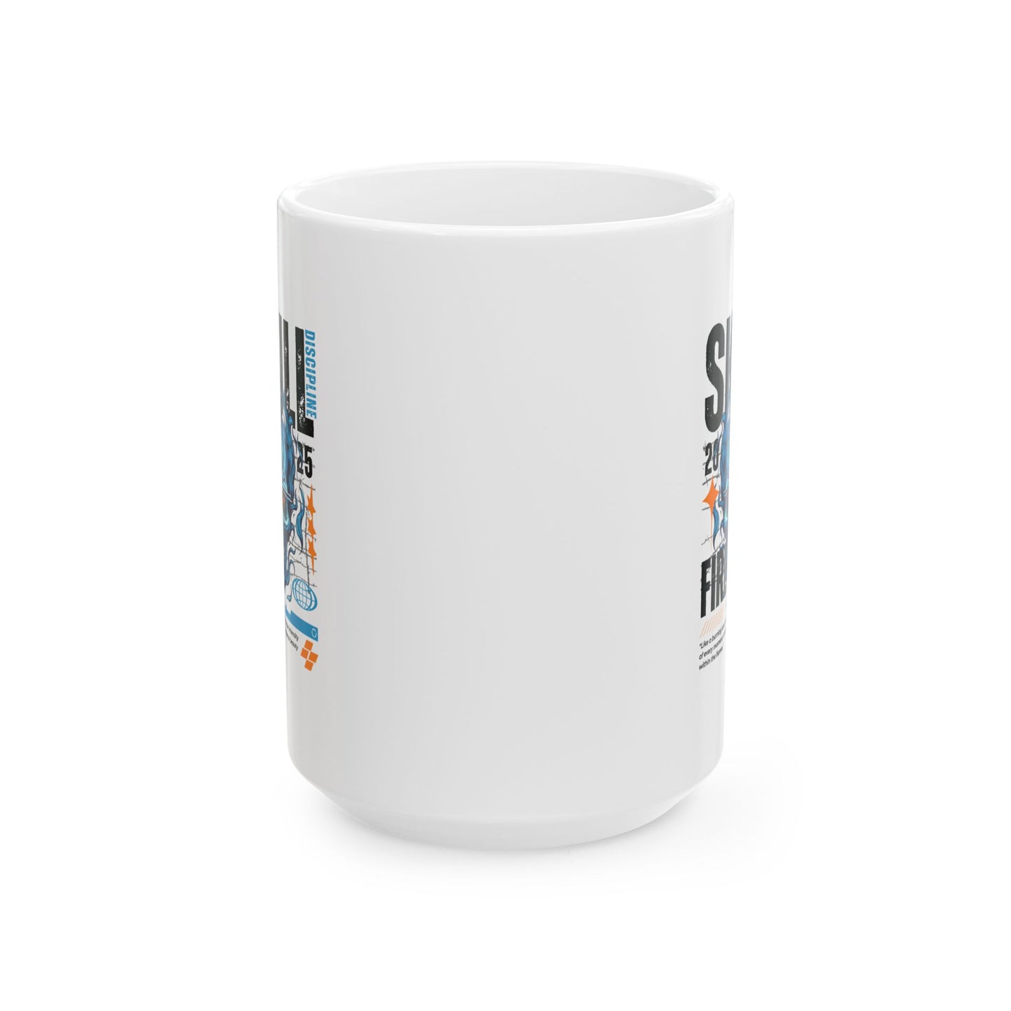 Flaming Fury Skull Ceramic Mug