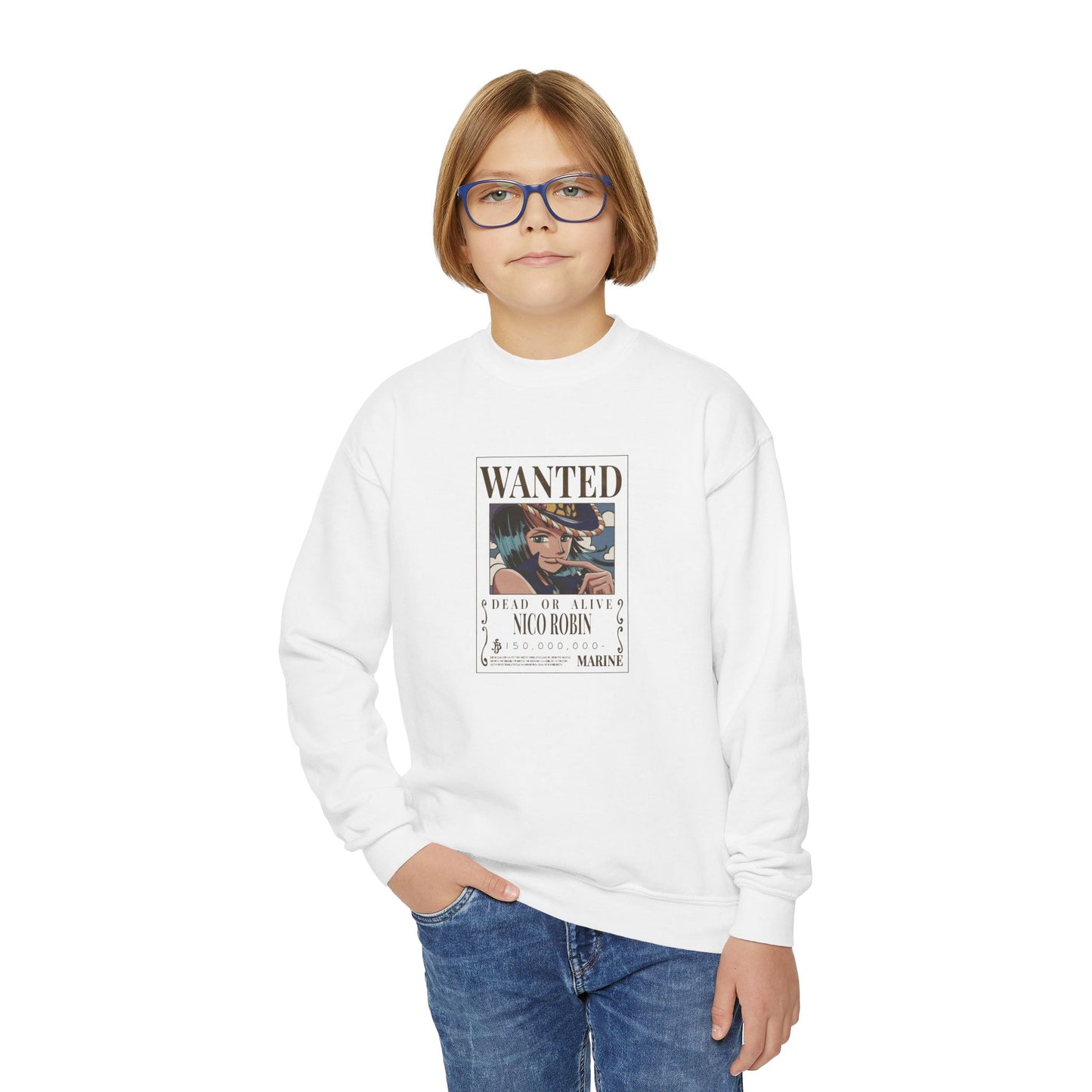 One Piece Wanted Nico Robin Youth Sweatshirt