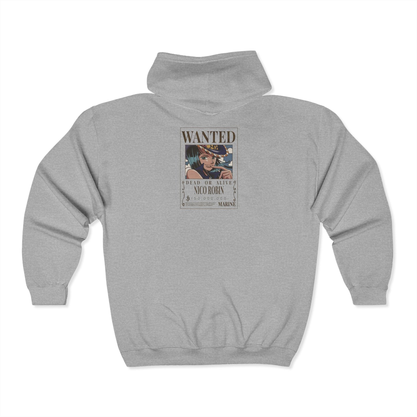 One Piece Wanted Nico Robin Adult Zip-Up Hoodie