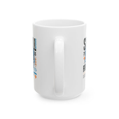 Flaming Fury Skull Ceramic Mug