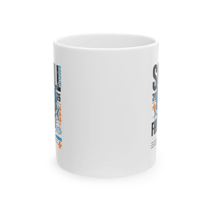 Flaming Fury Skull Ceramic Mug