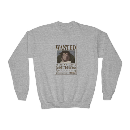 One Piece Wanted Monkey D Dragon Youth Sweatshirt