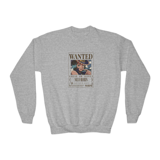 One Piece Wanted Nico Robin Youth Sweatshirt