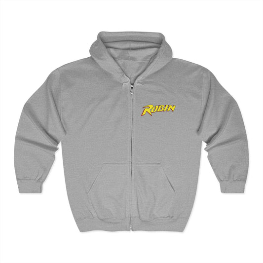 Robin Logo Adult Zip-Up Hoodie