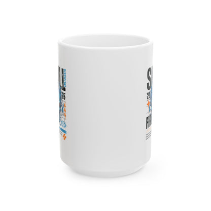 Flaming Fury Skull Ceramic Mug